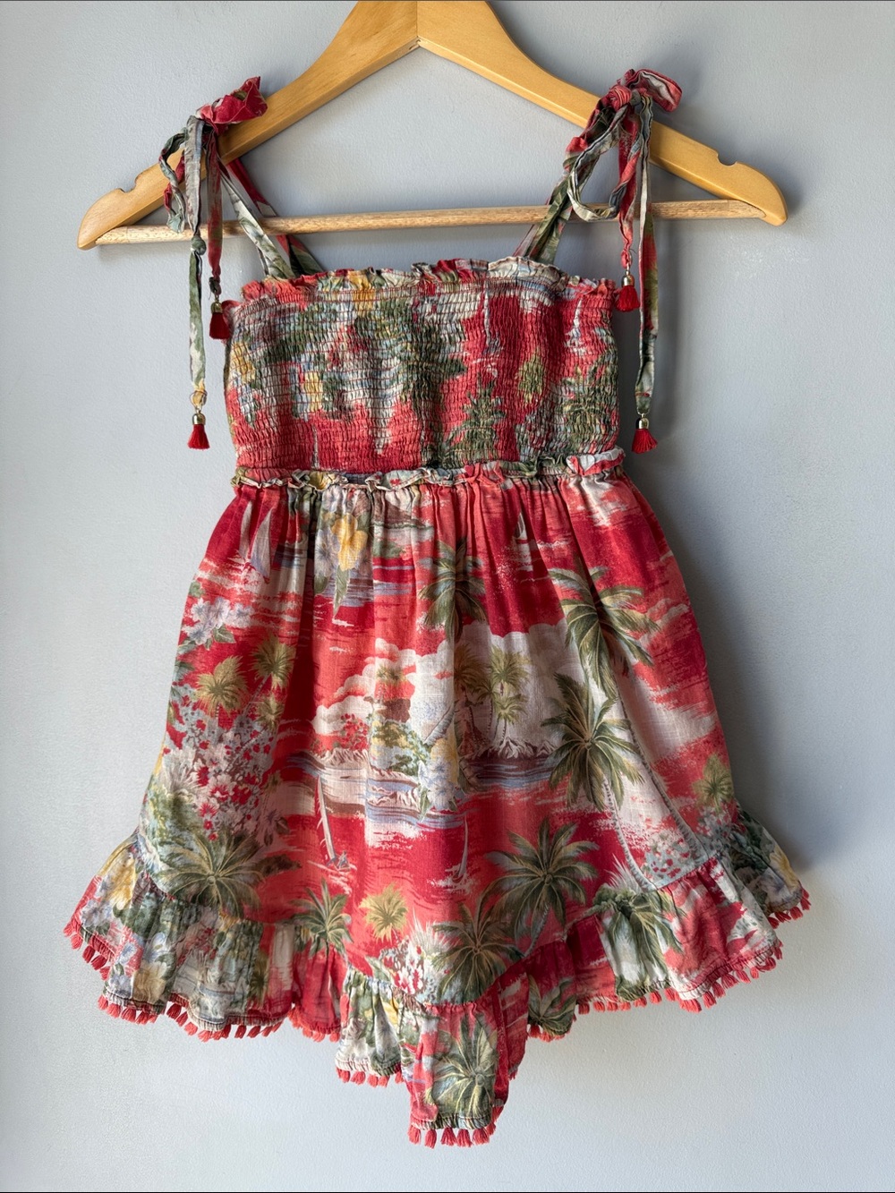 Zimmermann Tropical Smocked Dress Size 4